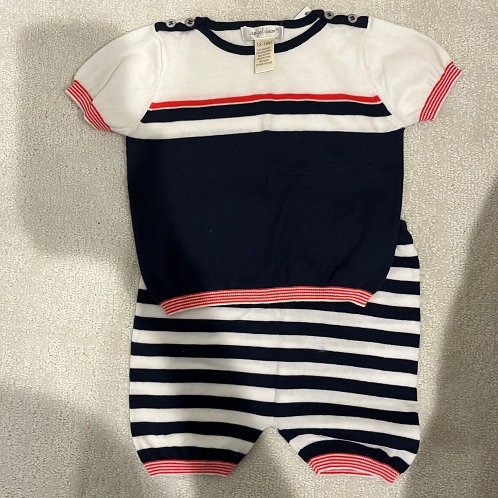 Angel Dear baby Knit Set toddler 12-18 mos